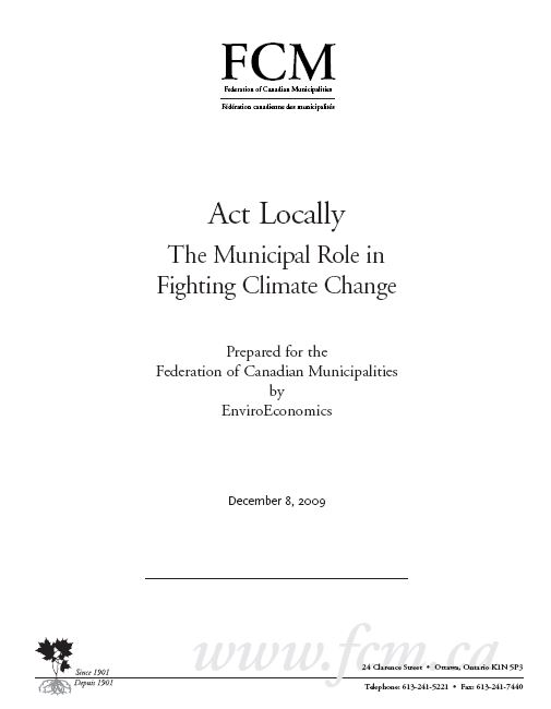 Act Locally: The Municipal Role in Fighting Climate Change