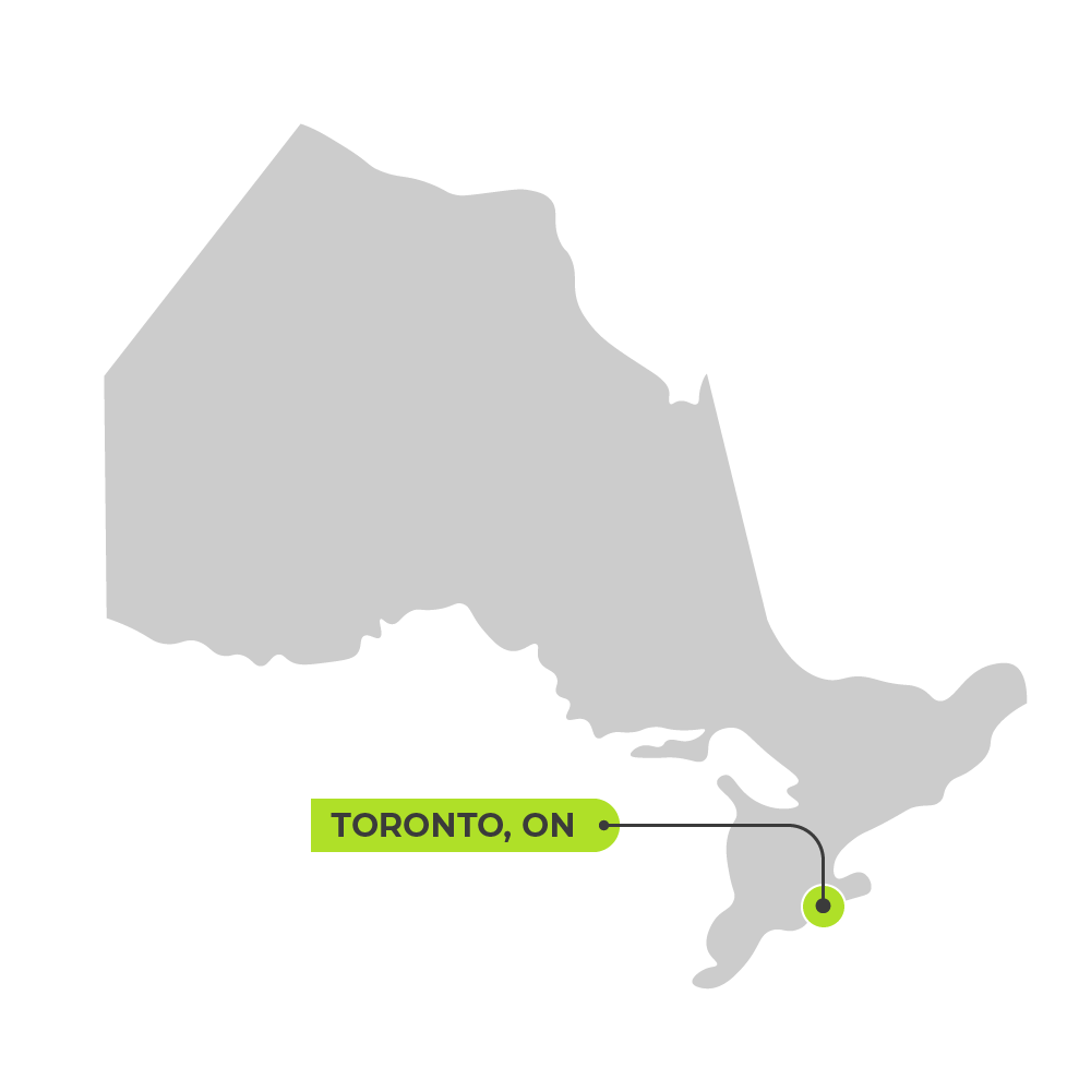 Map of Ontario featuring toronto