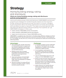 Strategy: Home/building energy rating and disclosure