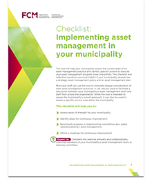 Picture of the cover page of the Checklist: Implementing management in your municipality